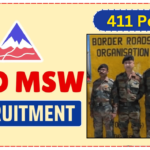 BRO MSW Recruitment 2025 Notification Out For 411 Posts | Free Application