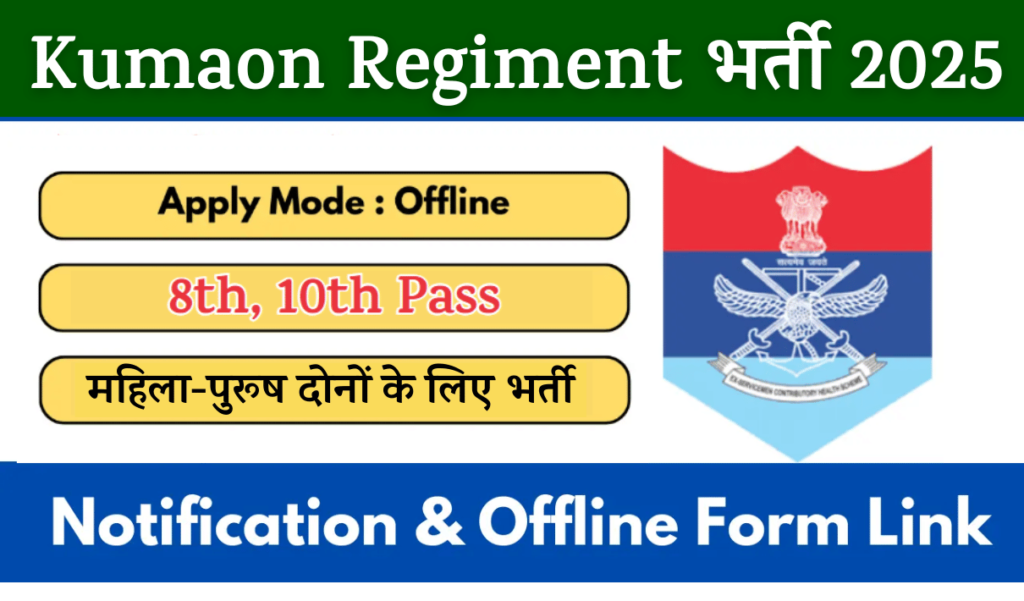 Kumaon Regiment Centre Vacancy 2025 » Group C Posts